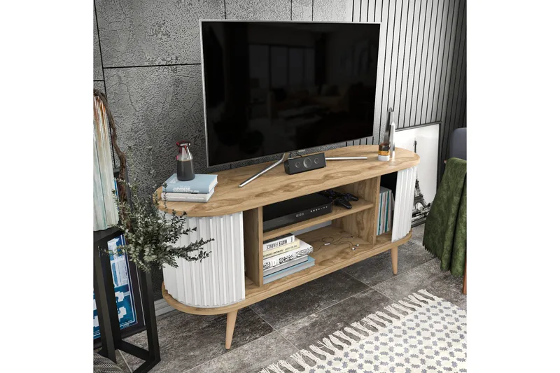 Andifli Tv-benk 140x64 cm - Brun - Møbler - Mediamøbel & tv møbel - TV-benk & mediabenk