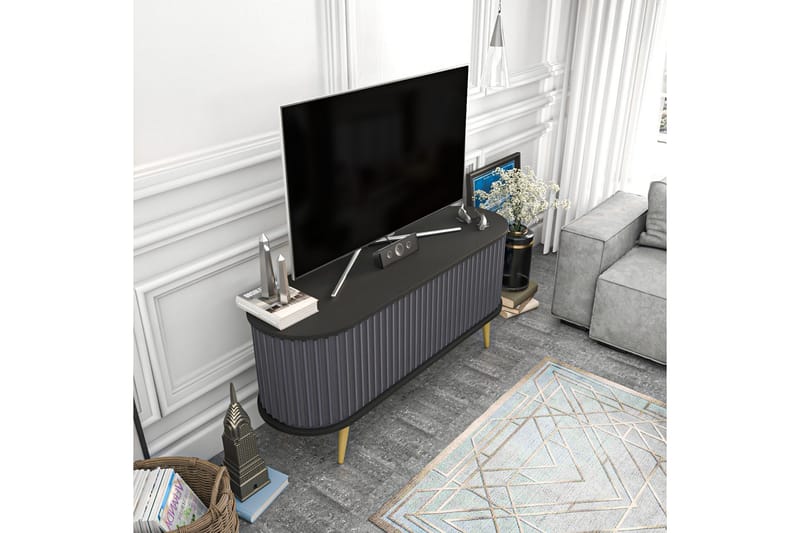 Andifli Tv-benk 140x64 cm - Svart - Møbler - Mediamøbel & tv møbel - TV-benk & mediabenk