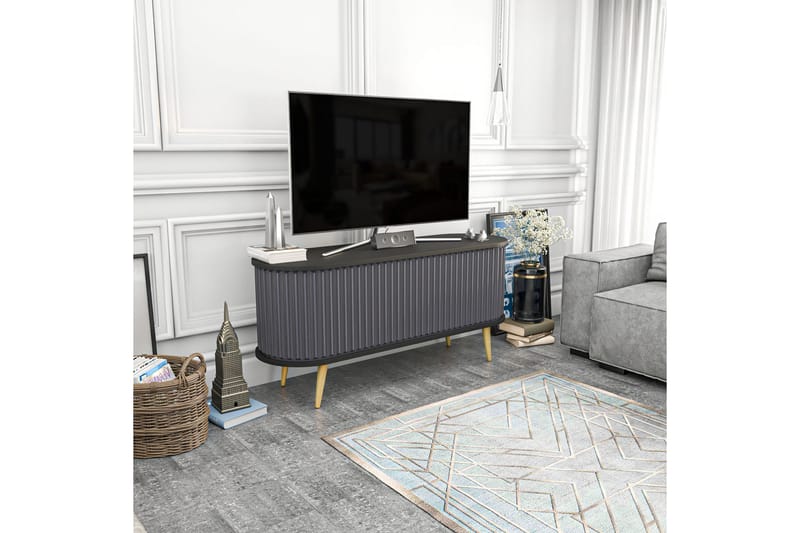 Andifli Tv-benk 140x64 cm - Svart - Møbler - Mediamøbel & tv møbel - TV-benk & mediabenk