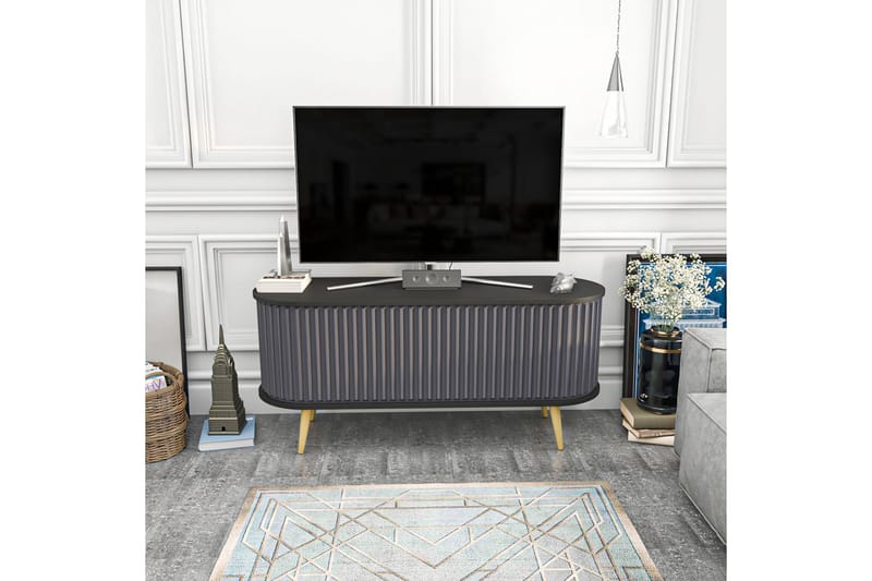 Andifli Tv-benk 140x64 cm - Svart - Møbler - Mediamøbel & tv møbel - TV-benk & mediabenk