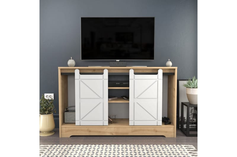 Andifli Tv-benk 140x85 cm - Brun - Møbler - Mediamøbel & tv møbel - TV-benk & mediabenk