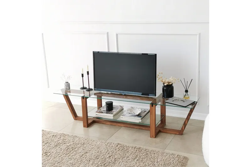 Andifli Tv-benk 158x35 cm - Brun - Møbler - Mediamøbel & tv møbel - TV-benk & mediabenk