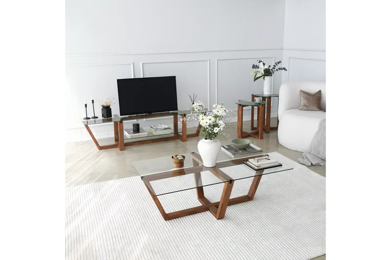 Andifli Tv-benk 158x35 cm - Brun - Møbler - Mediamøbel & tv møbel - TV-benk & mediabenk