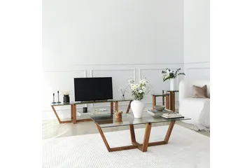 Andifli Tv-benk 158x35 cm - Brun - Møbler - Mediamøbel & tv møbel - TV-benk & mediabenk