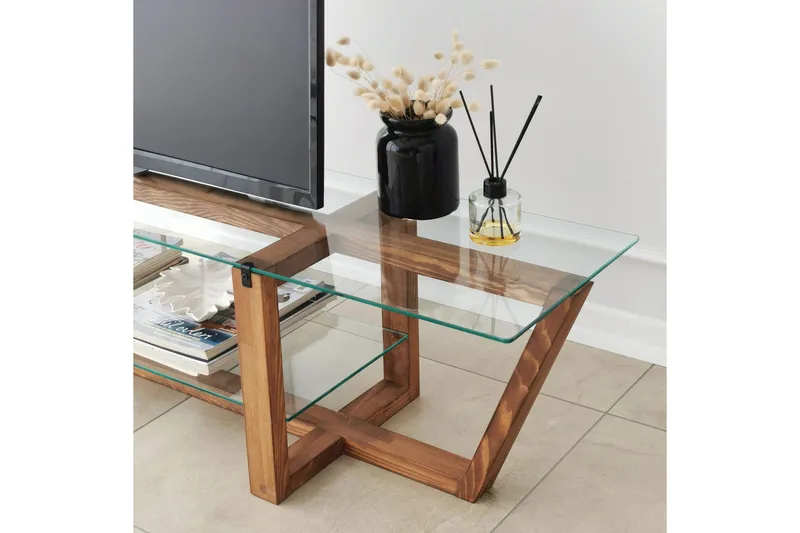 Andifli Tv-benk 158x35 cm - Brun - Møbler - Mediamøbel & tv møbel - TV-benk & mediabenk