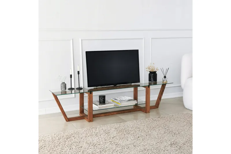 Andifli Tv-benk 158x35 cm - Brun - Møbler - Mediamøbel & tv møbel - TV-benk & mediabenk