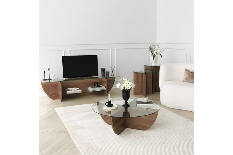 Andifli Tv-benk 158x40 cm - Brun - Møbler - Mediamøbel & tv møbel - TV-benk & mediabenk