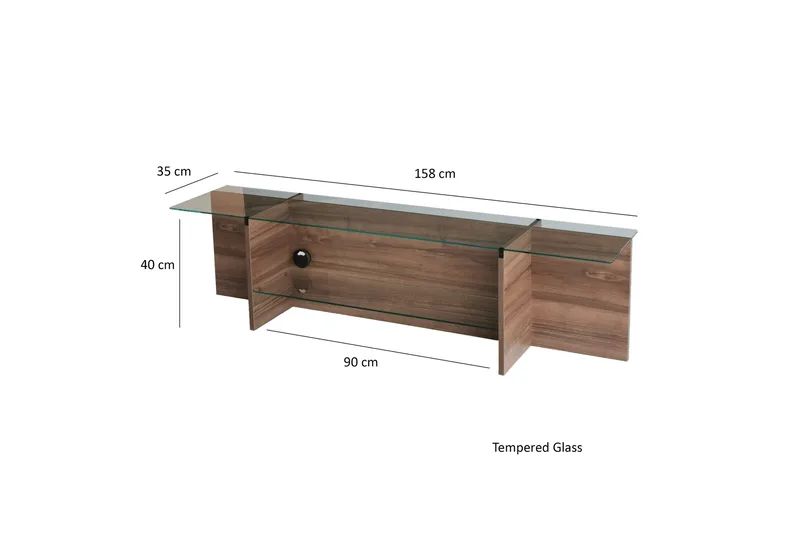 Andifli Tv-benk 158x40 cm - Brun - Møbler - Mediamøbel & tv møbel - TV-benk & mediabenk