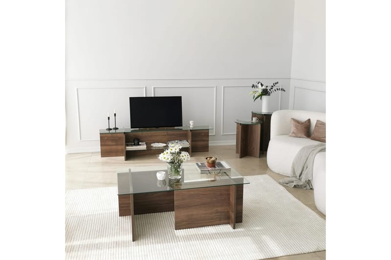 Andifli Tv-benk 158x40 cm - Brun - Møbler - Mediamøbel & tv møbel - TV-benk & mediabenk