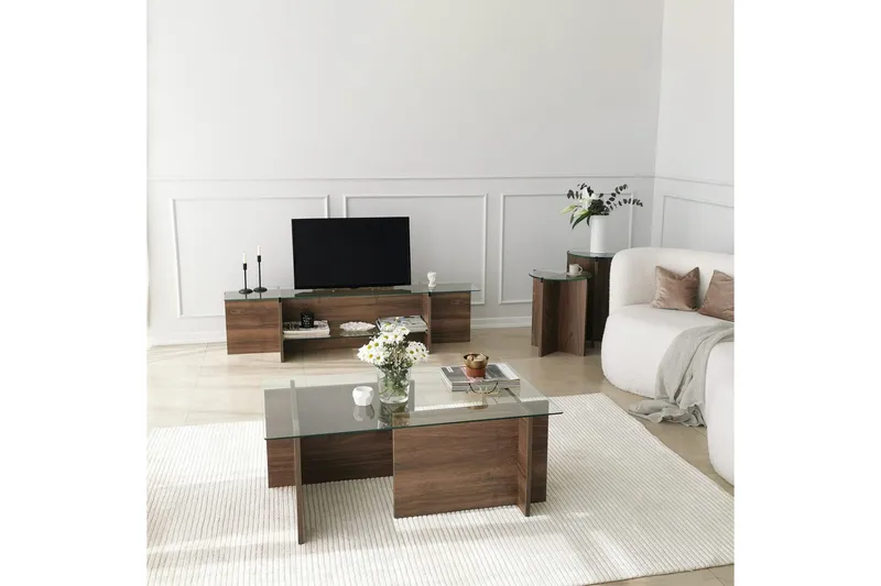 Andifli Tv-benk 158x40 cm - Brun - Møbler - Mediamøbel & tv møbel - TV-benk & mediabenk