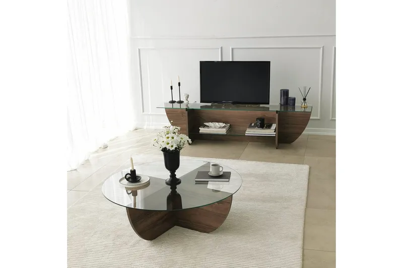 Andifli Tv-benk 158x40 cm - Brun - Møbler - Mediamøbel & tv møbel - TV-benk & mediabenk