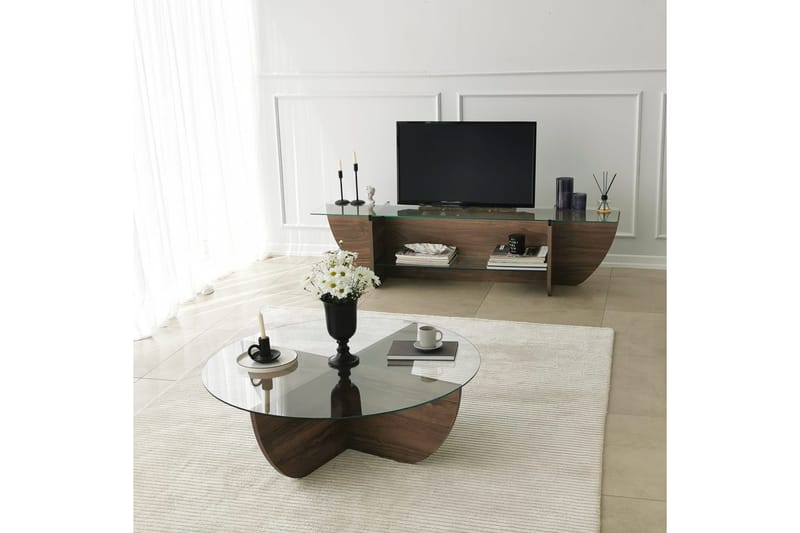 Andifli Tv-benk 158x40 cm - Brun - Møbler - Mediamøbel & tv møbel - TV-benk & mediabenk