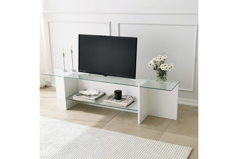 Andifli Tv-benk 158x40 cm - Hvit - TV-benk & mediabenk