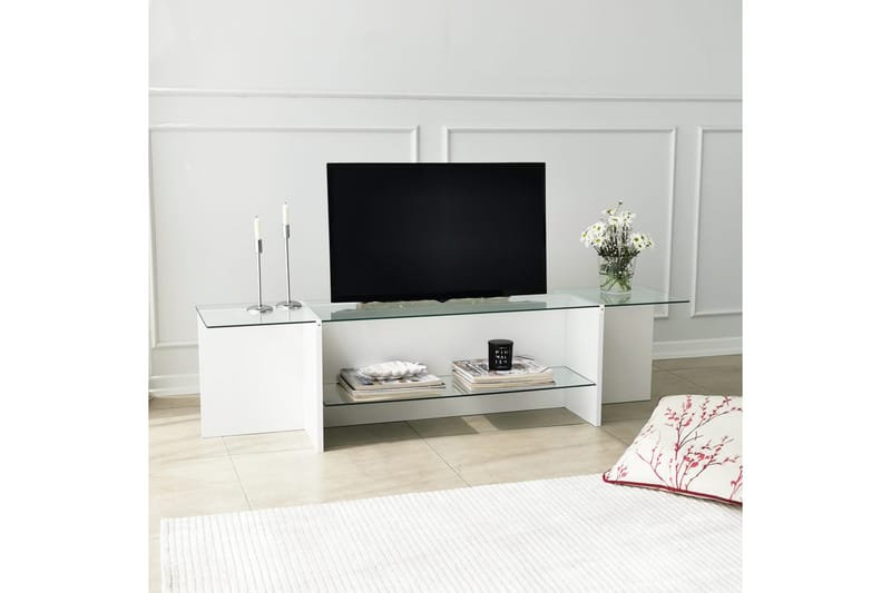 Andifli Tv-benk 158x40 cm - Hvit - TV-benk & mediabenk