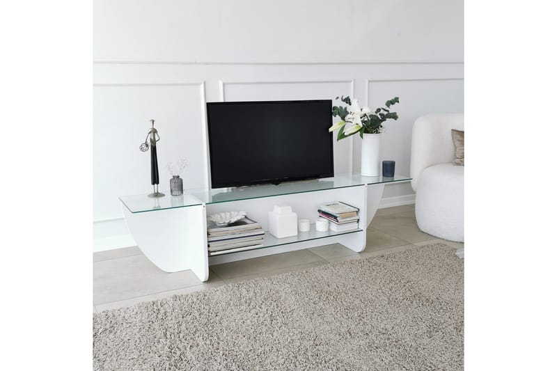 Andifli Tv-benk 158x40 cm - Hvit - TV-benk & mediabenk