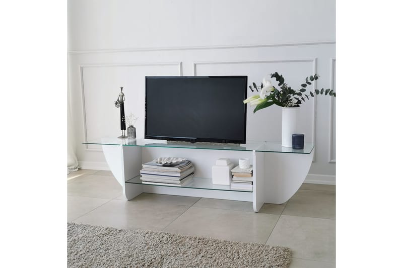 Andifli Tv-benk 158x40 cm - Hvit - TV-benk & mediabenk