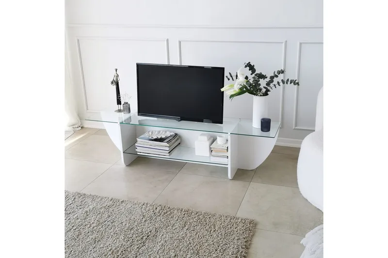 Andifli Tv-benk 158x40 cm - Hvit - Møbler - Mediamøbel & tv møbel - TV-benk & mediabenk