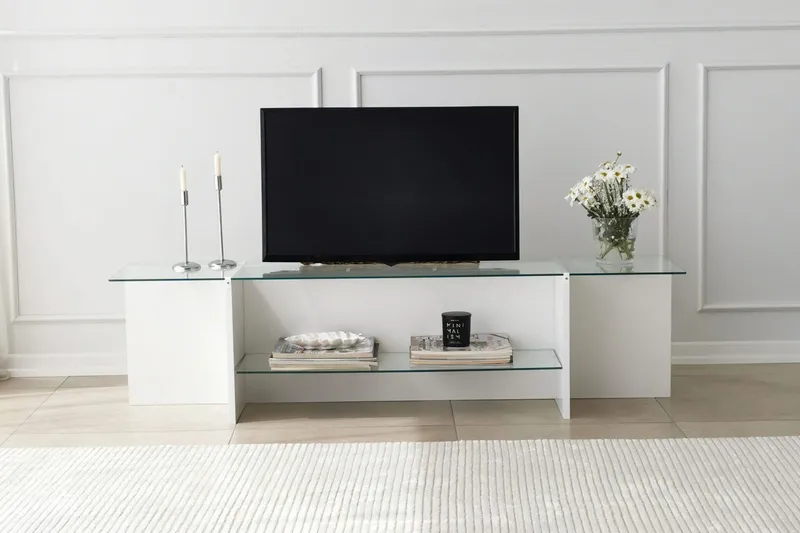 Andifli Tv-benk 158x40 cm - Hvit - Møbler - Mediamøbel & tv møbel - TV-benk & mediabenk