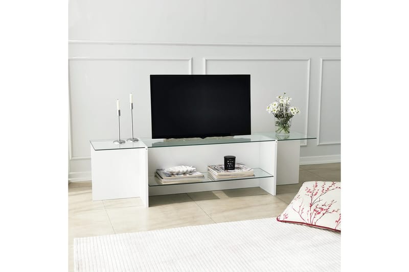 Andifli Tv-benk 158x40 cm - Hvit - Møbler - Mediamøbel & tv møbel - TV-benk & mediabenk