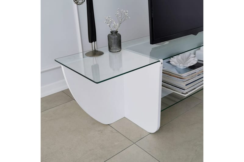 Andifli Tv-benk 158x40 cm - Hvit - Møbler - Mediamøbel & tv møbel - TV-benk & mediabenk