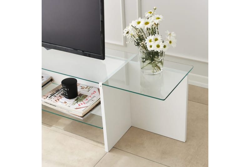 Andifli Tv-benk 158x40 cm - Hvit - Møbler - Mediamøbel & tv møbel - TV-benk & mediabenk