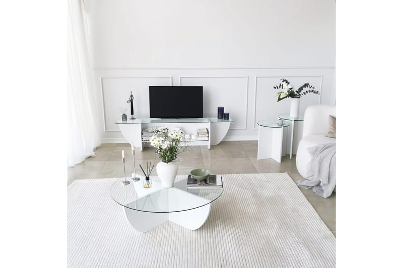 Andifli Tv-benk 158x40 cm - Hvit - Møbler - Mediamøbel & tv møbel - TV-benk & mediabenk