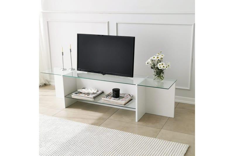 Andifli Tv-benk 158x40 cm - Hvit - Møbler - Mediamøbel & tv møbel - TV-benk & mediabenk