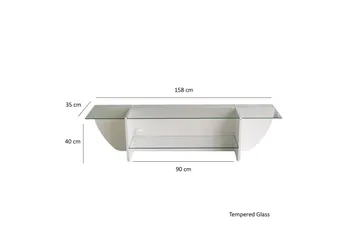 Andifli Tv-benk 158x40 cm - Hvit - Møbler - Mediamøbel & tv møbel - TV-benk & mediabenk