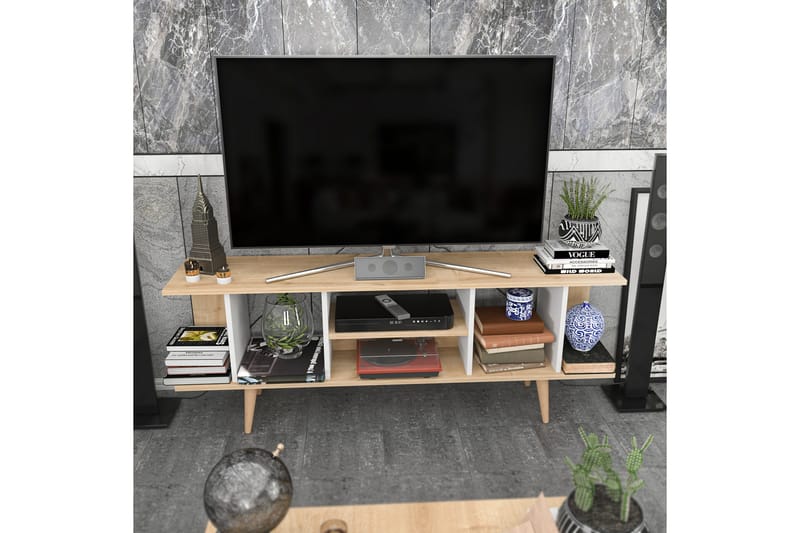 Andifli Tv-benk 160x38,6 cm - Blå - Møbler - Mediamøbel & tv møbel - TV-benk & mediabenk