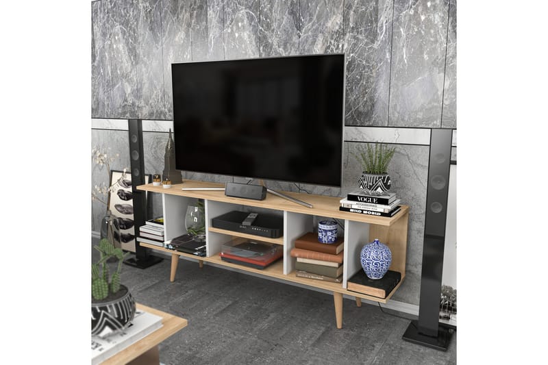 Andifli Tv-benk 160x38,6 cm - Blå - Møbler - Mediamøbel & tv møbel - TV-benk & mediabenk