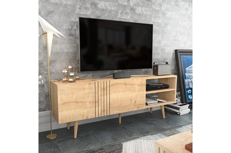 Andifli Tv-benk 160x38,6 cm - Blå - Møbler - Mediamøbel & tv møbel - TV-benk & mediabenk