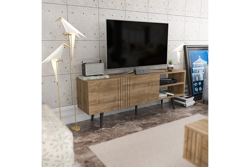 Andifli Tv-benk 160x38,6 cm - Brun - Møbler - Mediamøbel & tv møbel - TV-benk & mediabenk