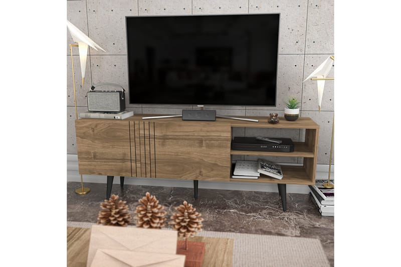 Andifli Tv-benk 160x38,6 cm - Brun - TV-benk & mediabenk