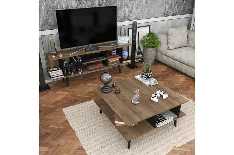 Andifli Tv-benk 160x38,6 cm - Brun - Møbler - Mediamøbel & tv møbel - TV-benk & mediabenk