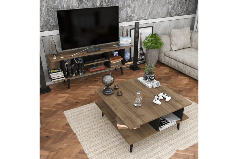 Andifli Tv-benk 160x38,6 cm - Brun - Møbler - Mediamøbel & tv møbel - TV-benk & mediabenk