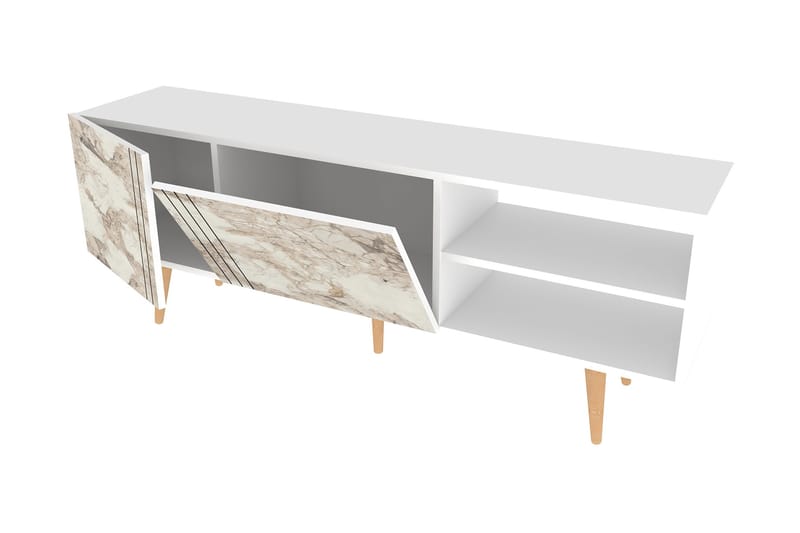 Andifli Tv-benk 160x38,6 cm - Hvit - Møbler - Mediamøbel & tv møbel - TV-benk & mediabenk