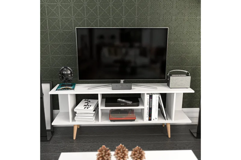 Andifli Tv-benk 160x38,6 cm - Hvit - Møbler - Mediamøbel & tv møbel - TV-benk & mediabenk