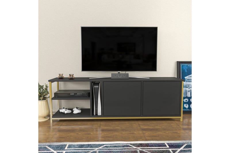 Andifli Tv-benk 160x50,8 cm - Antrasitt - Møbler - Mediamøbel & tv møbel - TV-benk & mediabenk