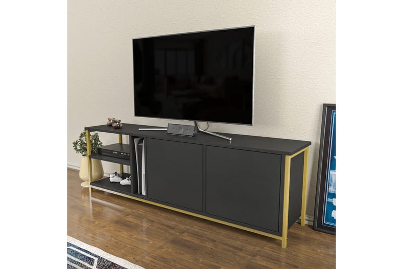 Andifli Tv-benk 160x50,8 cm - Antrasitt - Møbler - Mediamøbel & tv møbel - TV-benk & mediabenk