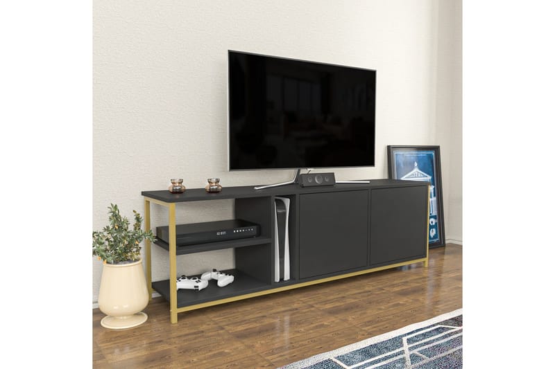 Andifli Tv-benk 160x50,8 cm - Antrasitt - Møbler - Mediamøbel & tv møbel - TV-benk & mediabenk