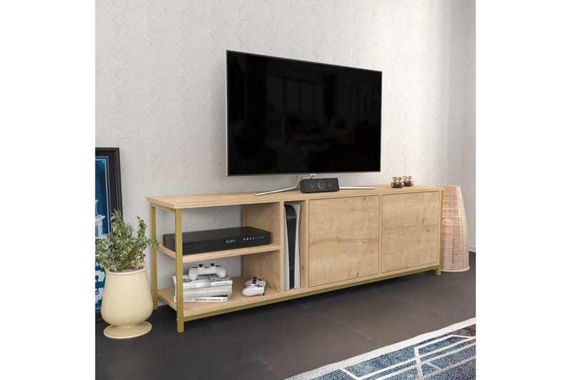 Andifli Tv-benk 160x50,8 cm - Brun - TV-benk & mediabenk