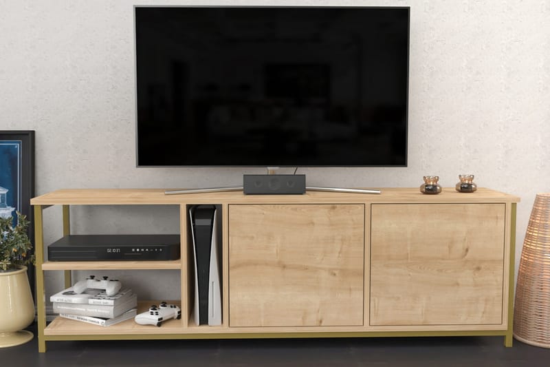 Andifli Tv-benk 160x50,8 cm - Brun - TV-benk & mediabenk