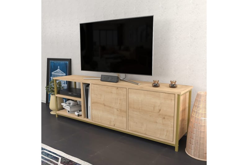 Andifli Tv-benk 160x50,8 cm - Brun - TV-benk & mediabenk