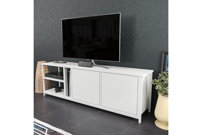 Andifli Tv-benk 160x50,8 cm - Hvit - Møbler - Mediamøbel & tv møbel - TV-benk & mediabenk