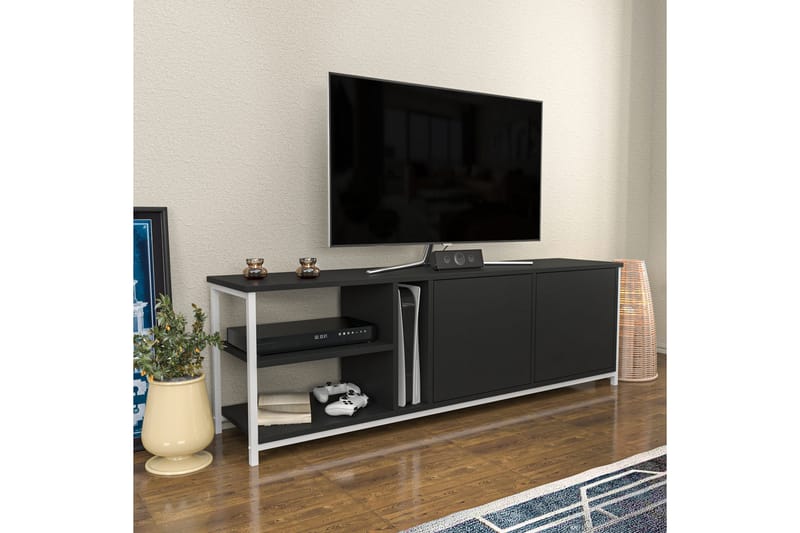 Andifli Tv-benk 160x50,8 cm - Hvit - TV-benk & mediabenk