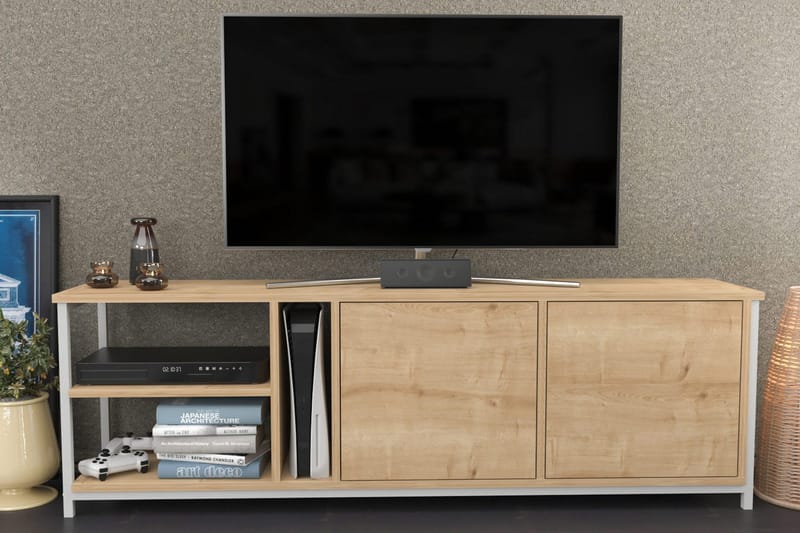 Andifli Tv-benk 160x50,8 cm - Hvit - Møbler - Mediamøbel & tv møbel - TV-benk & mediabenk