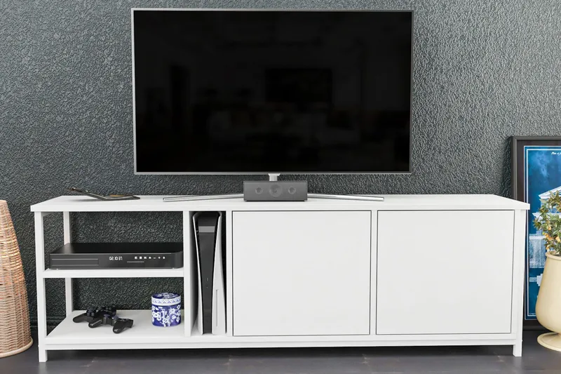 Andifli Tv-benk 160x50,8 cm - Hvit - Møbler - Mediamøbel & tv møbel - TV-benk & mediabenk