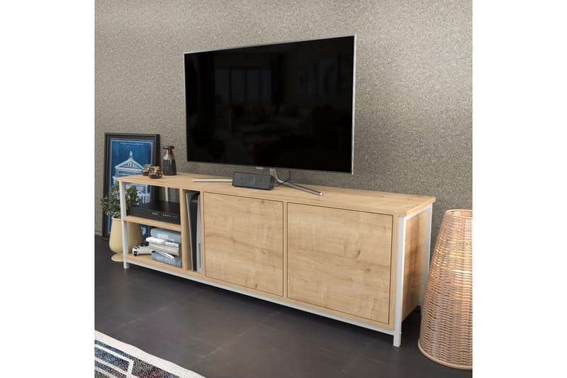 Andifli Tv-benk 160x50,8 cm - Hvit - Møbler - Mediamøbel & tv møbel - TV-benk & mediabenk