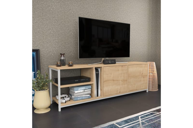 Andifli Tv-benk 160x50,8 cm - Hvit - Møbler - Mediamøbel & tv møbel - TV-benk & mediabenk