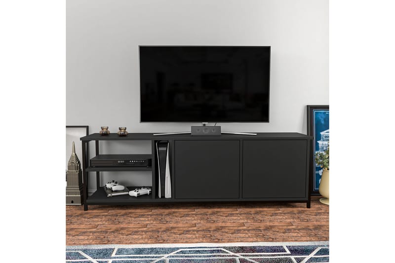 Andifli Tv-benk 160x50,8 cm - Svart - Møbler - Mediamøbel & tv møbel - TV-benk & mediabenk